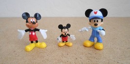 Disney Cartoons and Television Shows Lot of 3 Mickey Mouse Mini Figurine Toys - £7.44 GBP