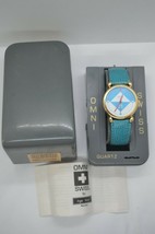 Vtg OMNI Swiss by Sergio Valente RARE color in box w/papers New battery - £19.31 GBP