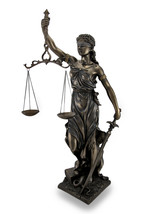 Bronzed Goddess of Justice `Themis` Sculptured Statue - £272.91 GBP