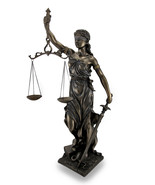 Bronzed Goddess of Justice `Themis` Sculptured Statue - £271.90 GBP
