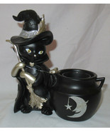 Yankee Candle Votive Tea Light Holder V/H TL/H SOPHIA WITCH CAT with CAU... - $83.24 CAD