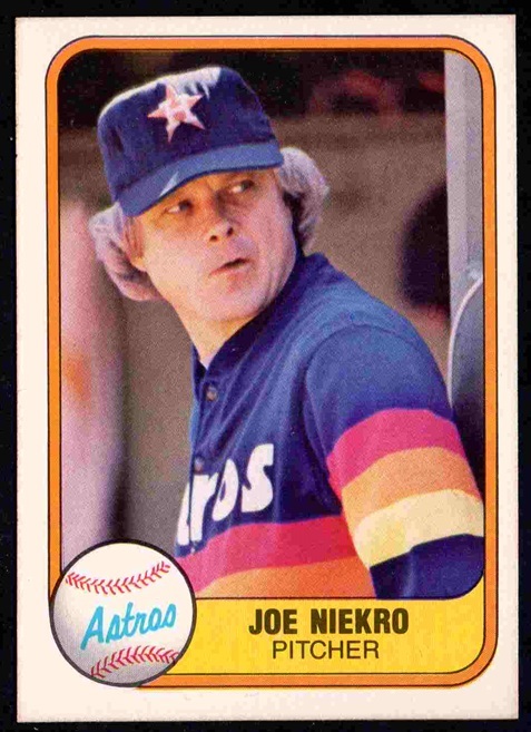 Houston Astros Joe Niekro 1981 Fleer Baseball Card #54 nr mt - $0.50