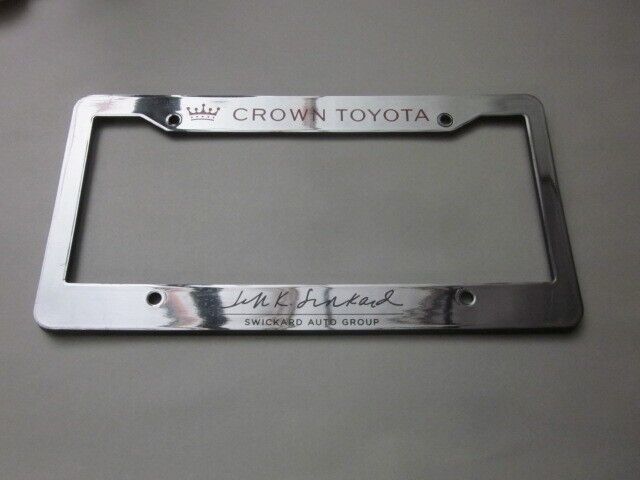 Crown Toyota Swickard Auto Dealer License Plate Frame Plastic - $18.32
