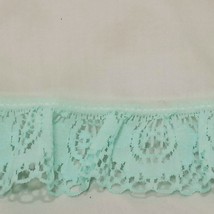 Vintage Light Blue Green Lace Trim 1 1/4 inch wide x 4 1/2 yards Scalloped Edges - £8.70 GBP