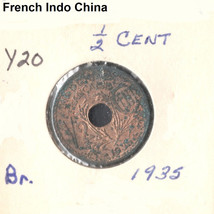 French Indo China 1/2 Centime, 1935, bronze, KM 20 - £3.82 GBP