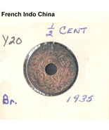 French Indo China 1/2 Centime, 1935, bronze, KM 20 - £3.82 GBP