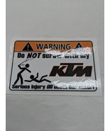 Warning Do Not Screw With My KTM 4&quot; Decal Sticker - $13.19 CAD