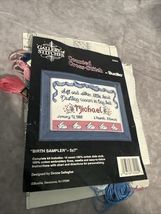 BUCILLA Counted Cross-Stitch "Birth Sampler" 5"x7" Gallery of Stitches 3... - $9.89