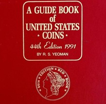 A Guide Red Book Of United States Coins 1991 44th Edition HC Yeoman Guid... - $29.99
