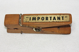 Vintage Rare Oversized Clothes Pin with IMPORTANT on it - Teacher Gift - $9.99