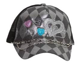 Black Clover Hearts with Checkered Diamonds Trucker Hat - £9.37 GBP