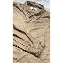 Tommy Bahama XL 100% Silk Herringbone Button Up Long Sleeve Shirt - $800.67 MXN