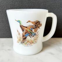 Vintage Fire King Anchor Hocking Mug Coffee Cup D Handle Mallard Duck Hu... - $15.15