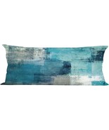 Satin Pillowcase for Hair，20&quot;x54&quot; Polyester Peach Skin (Turquoise,20&quot; x ... - £10.69 GBP