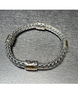 John Hardy .925 Sterling Silver &amp; 22K Gold Woven Bracelet 8&quot; - $1,781.98
