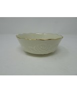 LENOX ROSE BLOSSOM BOWL W/RIBBON PATTERN 5.5&quot;  24 KT RIM - $8.86