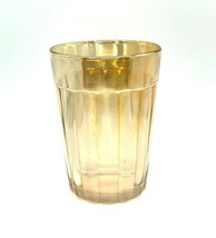 Vintage Carnival Glass Cup Iridescent Tumbler Water Marigold Orange - £35.25 GBP