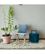 Smoke Blue White piping Cotton Velvet Cushion Cover - $380.13 MXN+