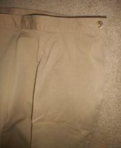 Lands End Womans Regular Dress Pants sz 18 Beige Straight Leg Stretch Side Zip - £15.92 GBP