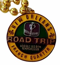 Road Trip New Orleans French Quarter Mardi Gras Bead Necklace - $5.22