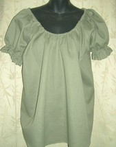 SAGE GREEN Renaissance CIVIL WAR CHEMISE peasant blouse - $35.00