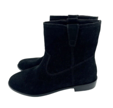 Rebecca Minkoff Chasidy Black Suede Leather Pull On Ankle Boots SZ 7 New... - £76.32 GBP