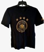 Adidas Germany T Shirt Adult Small Black Deutscher Fussball-Bund Soccer ... - €12,02 EUR