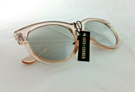 NEW Coco + Carmen Jenny Fox Retro Round Blush Acrylic Mirror Sun Glasses - £33.56 GBP