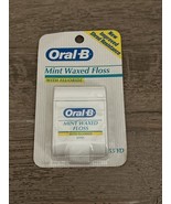 Vintage 90s Oral-B Mint Waxed Tape Dental Floss with Fluoride 55 yd See ... - $32.89 CAD