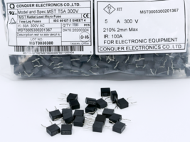 10X CQ MST 5A 300V Conquer Time Delay Fuse TE7 PCB Radial Slow Blow Fuse... - €4,30 EUR