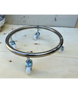 Stainless Caster Roller Moveable Propane LP Tank Rack for 20lbs~40lbs Cy... - $23.36