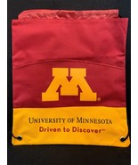 NEW! University of Minnesota Back Pack Drawstring Book Bag Driven To Dis... - £26.96 GBP