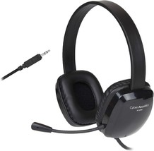 Cyber Acoustics - AC-6008 - Stereo PC Headset 3.5mm Connection - Black - £20.50 GBP