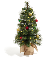 2 Ft Mini Christmas Tree, 24&quot; Pre-Lit Small Artificial Christmas Tree W/... - $1,211.15 MXN