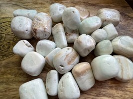 1X Caribbean Calcite Tumbled Stone 30-40mm Reiki Healing Crystal Dings Pits - £2.78 GBP