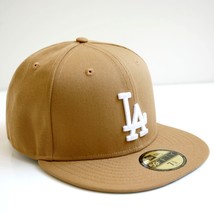 New Era Men’s LA Dodgers Fitted Hat 59fifty Khaki/Blue Limited Editon Size 7 1/4 - £55.36 GBP
