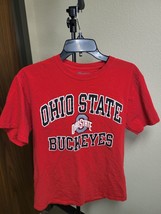 Ohio State Buckeyes Shirt Men’s Medium Red Short Sleeve Football College... - £11.11 GBP