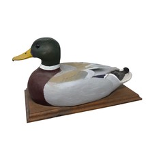 VTG Wooden Mallard Duck Decoy On Stand - $84.14