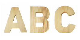 8 Inch Wooden Letters 1 Inch Thick Free Standing - £5.49 GBP