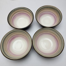 Sango Arcadia Black 5.5&quot; Soup Bowls 4605 Set Of 4 - $32.30