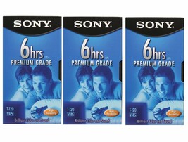 SONY 3T120VR 6hrs. EP T-120 VHS Tapes (3-Pack) - $442.59 MXN