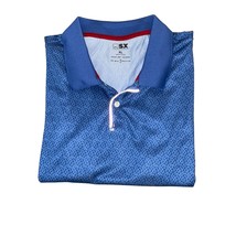 MSX by Michael Strahan Quick Dry No-Iron Blue Short Sleeve Polo Shirt Size XL - $22.70