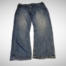 Levi&#39;s 505 Regular Fit Jeans 36x30 Distressed Light Blue Denim  - £12.61 GBP