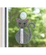 Handmade Cat Window Thermometer – Haitian Artisan Outdoor Décor. - $541.90 MXN