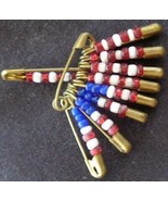 Cute Collectible Hand-Crafted American Flag Pin – SAFETY PINS AND BEADS ... - $7.91