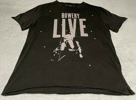 John Varvatos USA Black Bowery Live Short Sleeve Cotton Graphic Tee Size... - $39.98