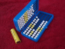 Vintage Soviet Russian USSR Miniature Pocket Abacus Counting Frame Calculator - $19.82