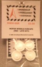 Scale Detail Accessories / 1/25th  Resin 60&#39;s Mopar Wheels &amp; Dogdish Hubcaps - £3.95 GBP