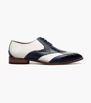 Stacy Adams Tristano Modified Bike Toe Oxford Shoes Dark Blue Multi 25694-469 image 3