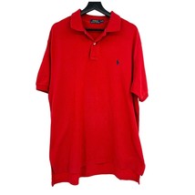 Polo Ralph Lauren shirt Xl red Waffle knit mens short sleeve collard  - £22.77 GBP